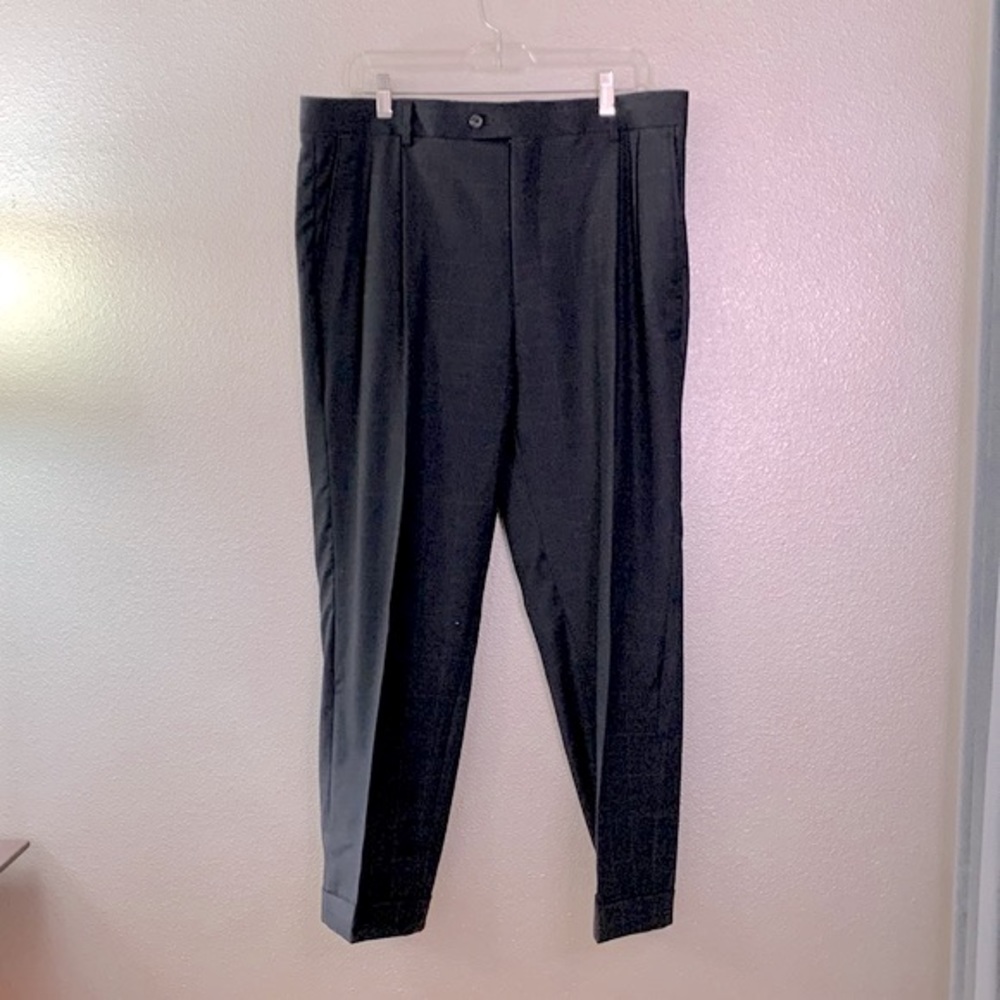 PRONTO Uomo wool slacks trousers pants five window pane men’s size 36